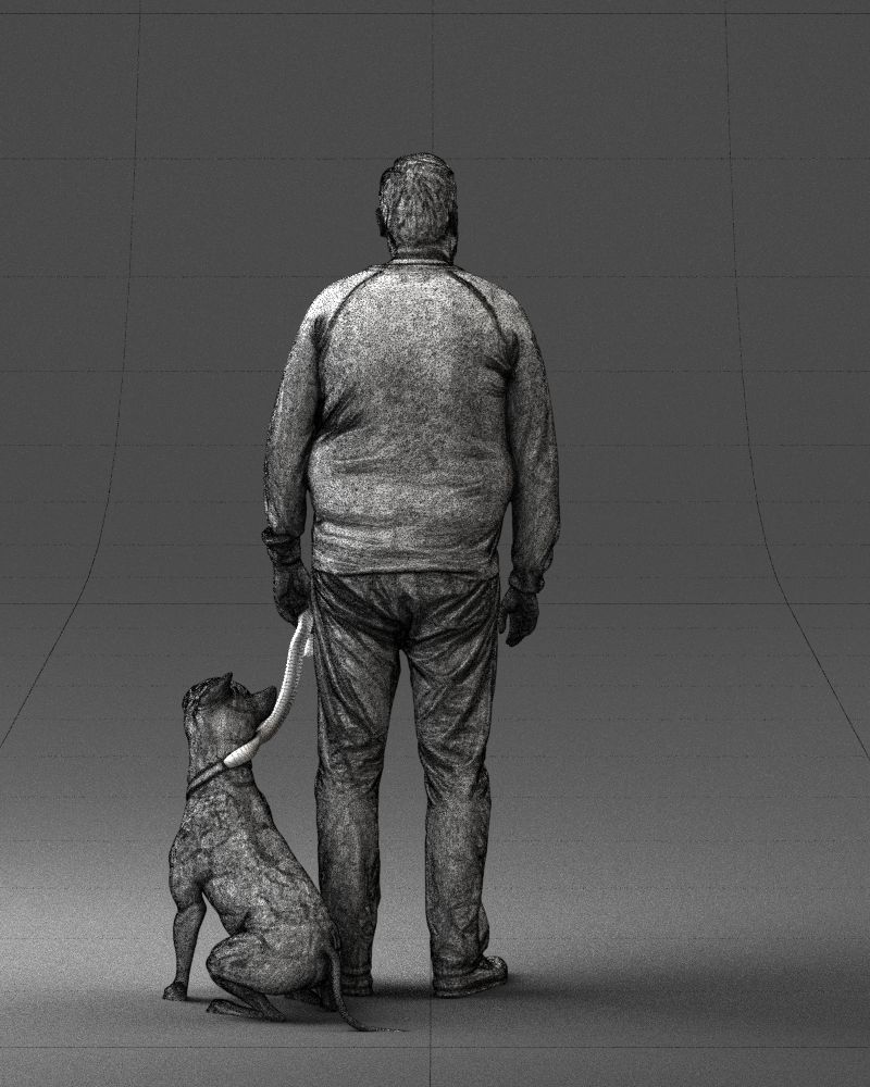 Man with dog 0465 3D model_20