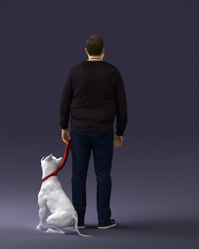 Man with dog 0465 3D model_18