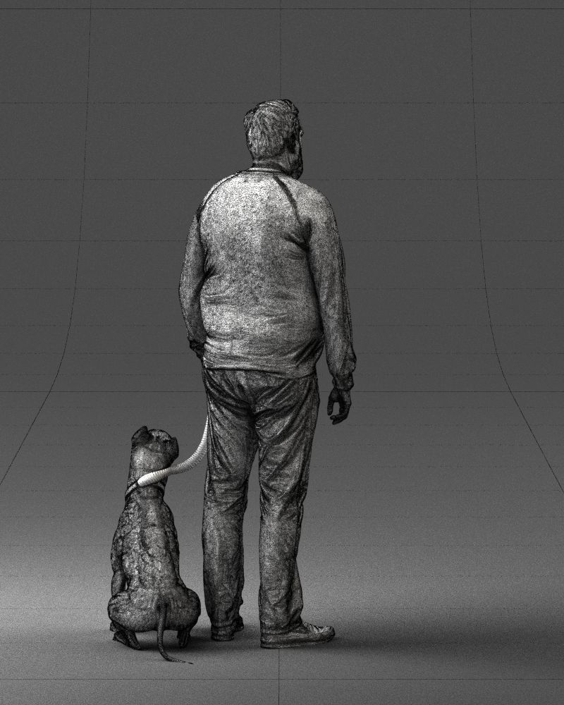 Man with dog 0465 3D model_23