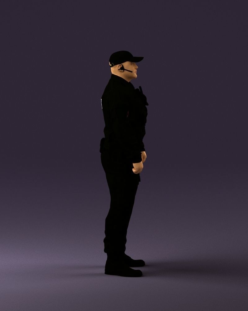Serious secuity guy 0902 3D model_4