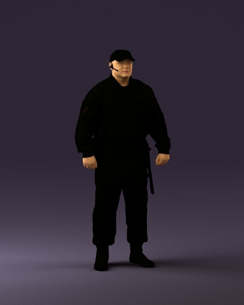 Serious secuity guy 0902 3D model_2