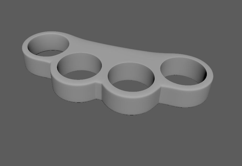 5 brass knuckles 3D model_5