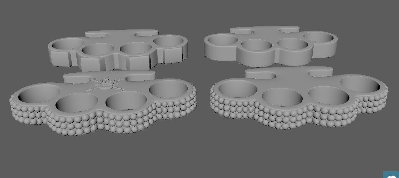5 brass knuckles 3D model_4
