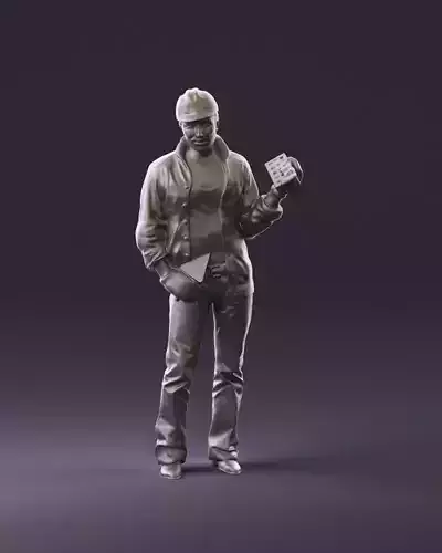 builder with the brick 1102 3D Print Ready