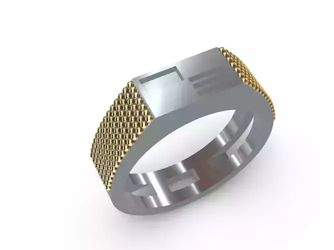 very stylish and subtle mens ring stl file verified
