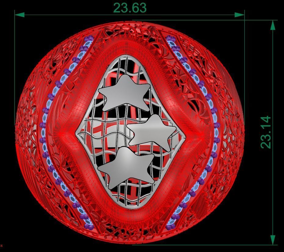 SINGLE ROW STONE RING COLLECTION -R19- 3D print model_10