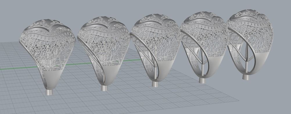 SINGLE ROW STONE RING COLLECTION -R19- 3D print model_12