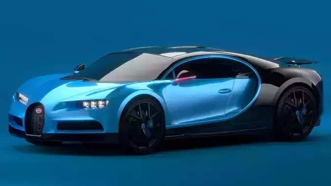 Bugatti Chiron Sport 2021 Blue  3D model