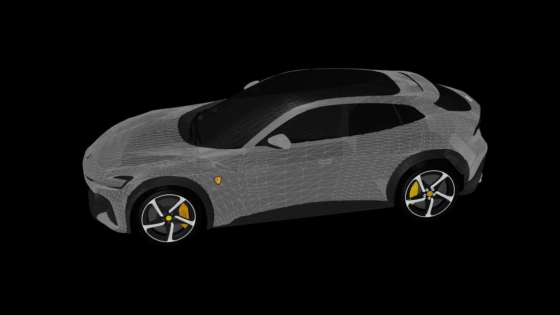 Ferrari Purosangue 2023 Low-poly 3D model_33