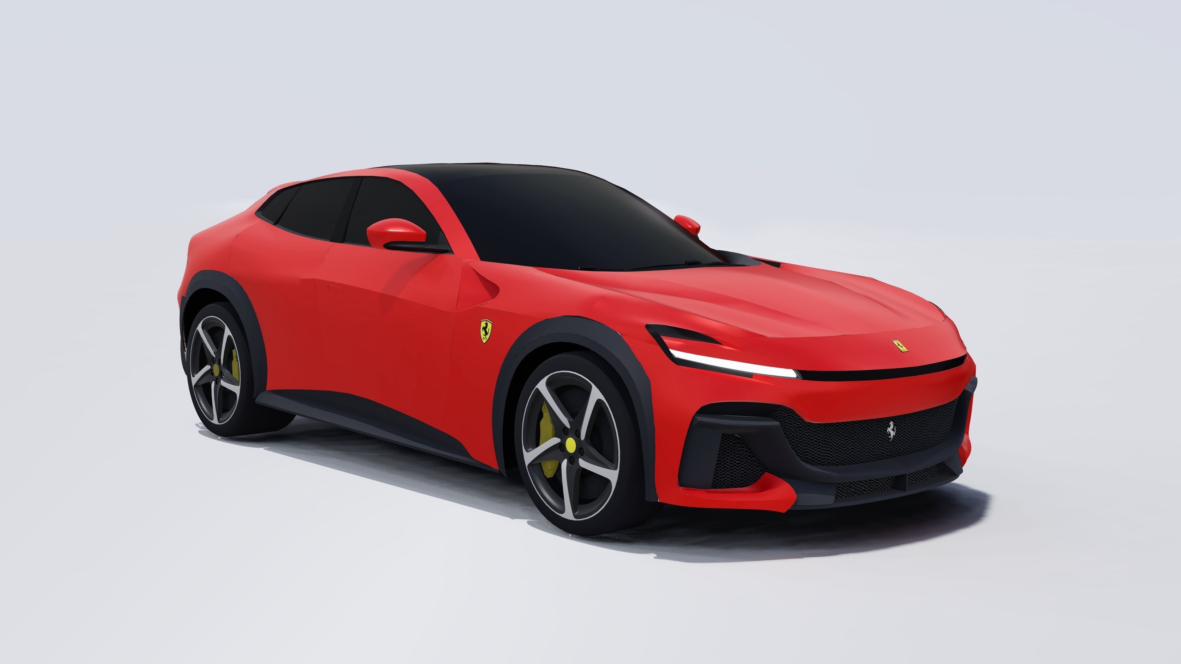 Ferrari Purosangue 2023 Low-poly 3D model_1
