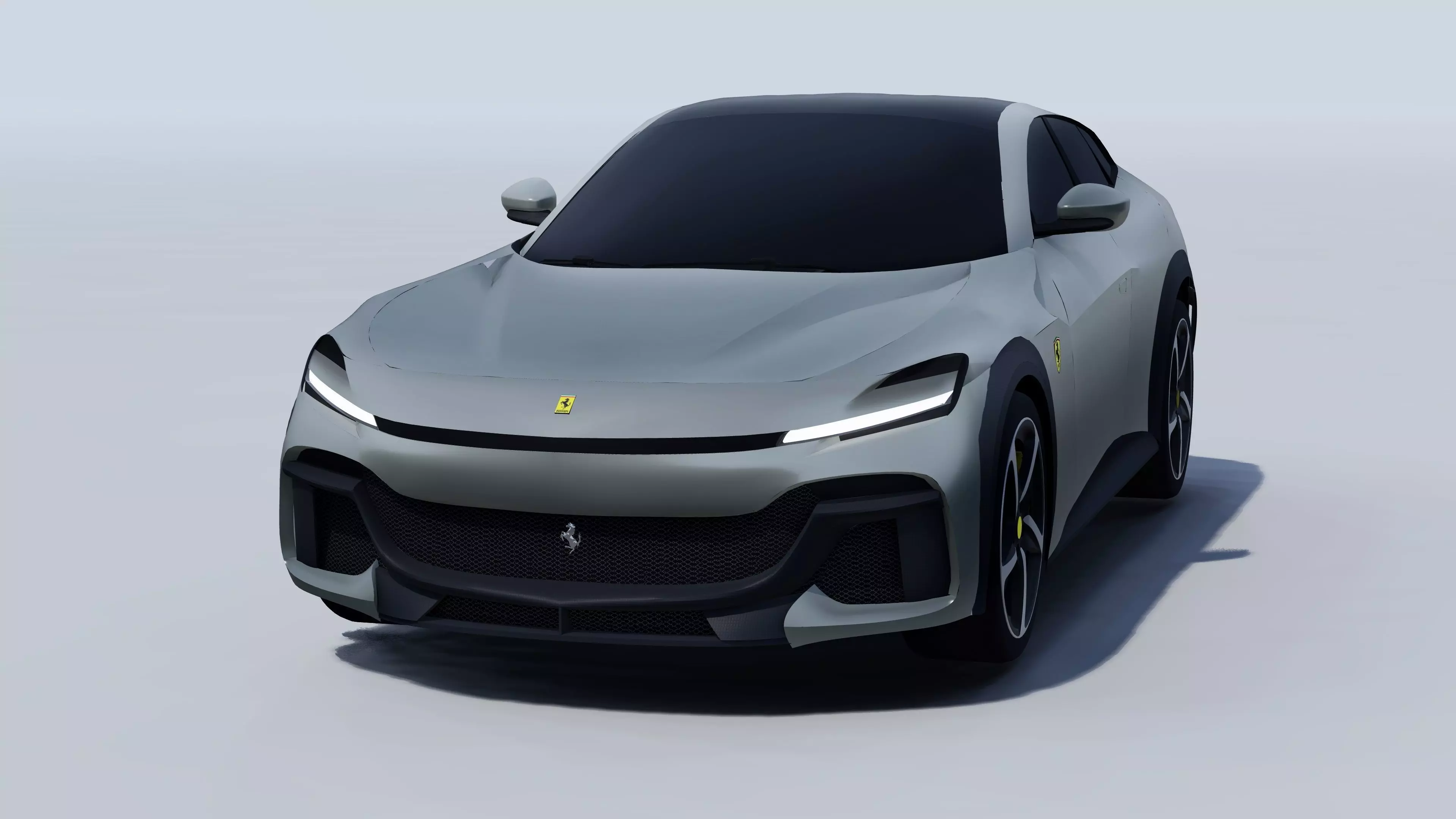 Ferrari Purosangue 2023 Low-poly 3D model_0