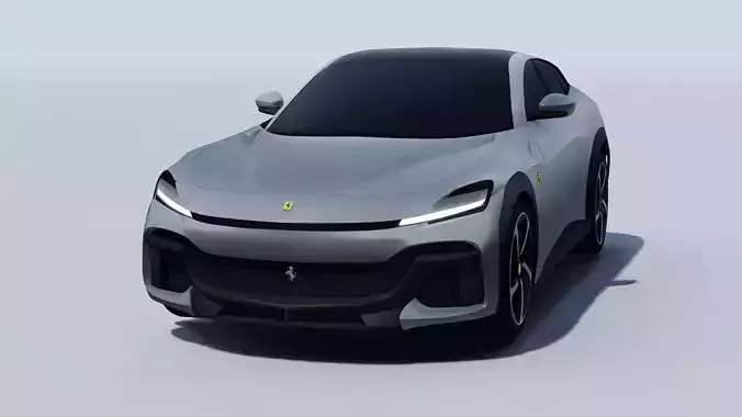 Ferrari Purosangue 2023 Low-poly 3D model