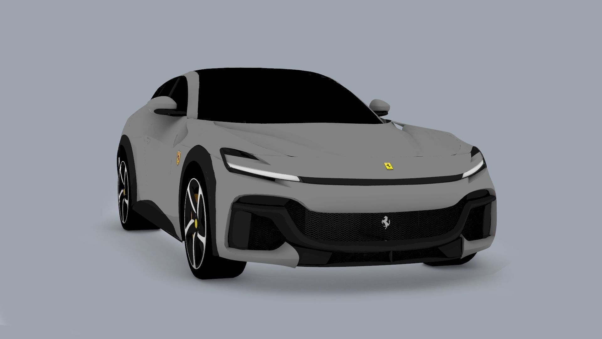 Ferrari Purosangue 2023 Low-poly 3D model_13