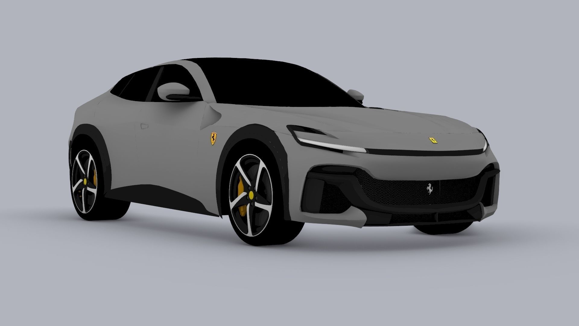 Ferrari Purosangue 2023 Low-poly 3D model_21