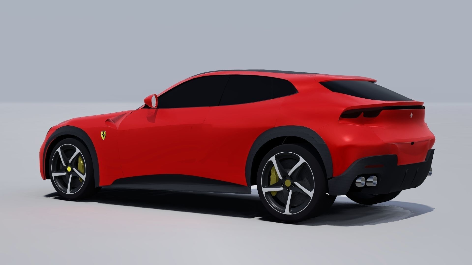Ferrari Purosangue 2023 Low-poly 3D model_7