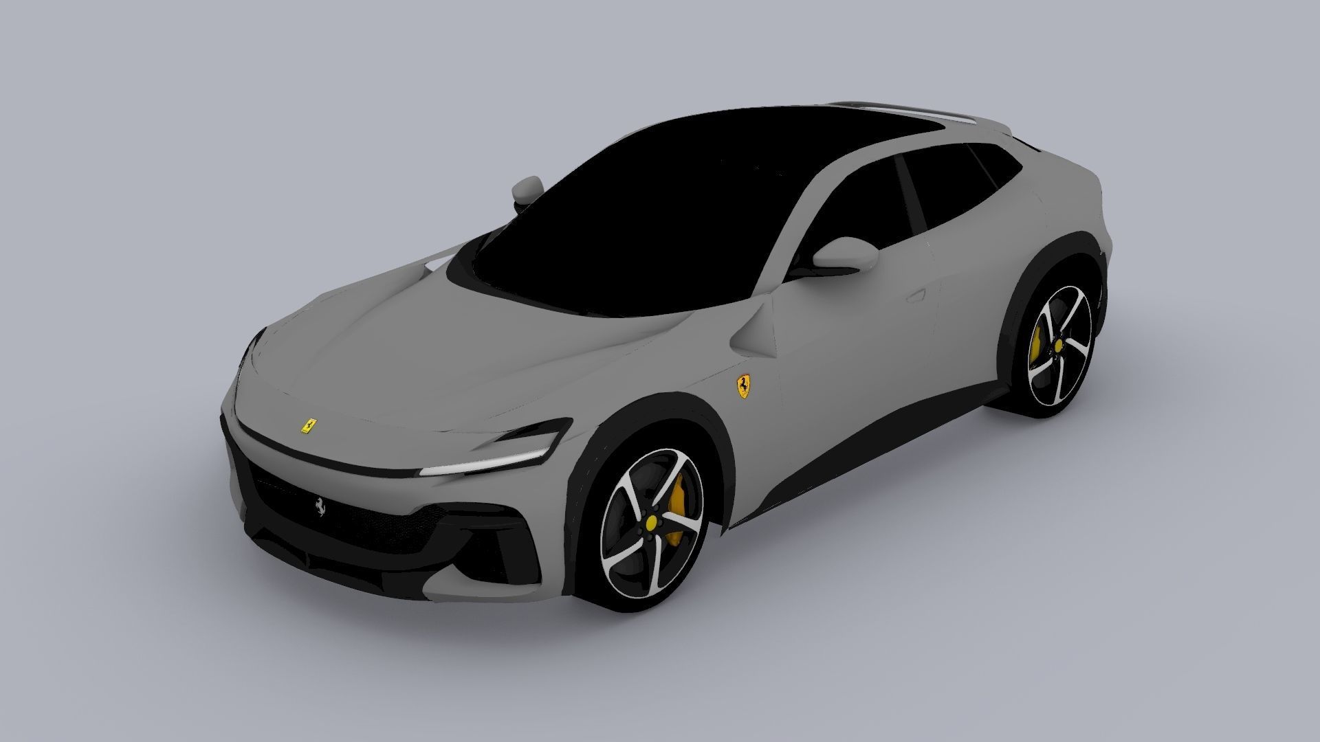 Ferrari Purosangue 2023 Low-poly 3D model_12