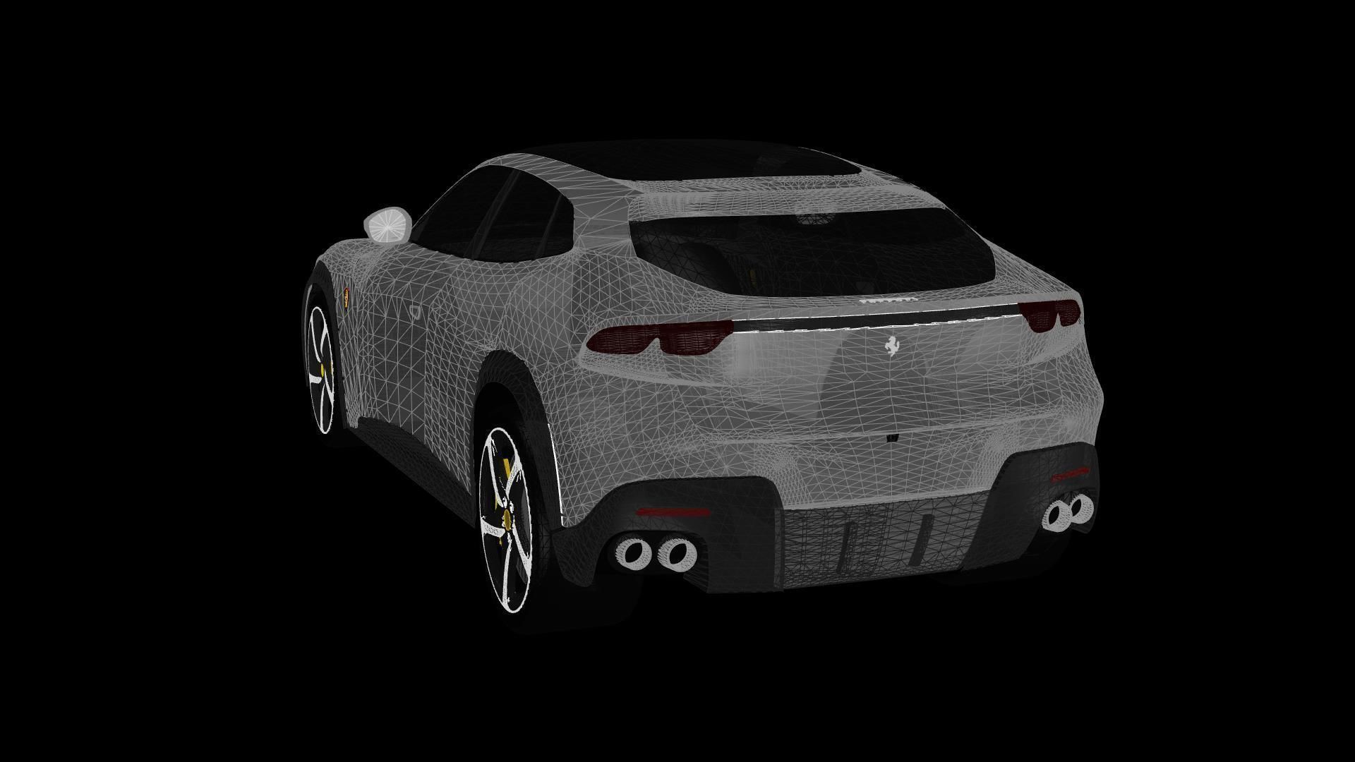 Ferrari Purosangue 2023 Low-poly 3D model_34