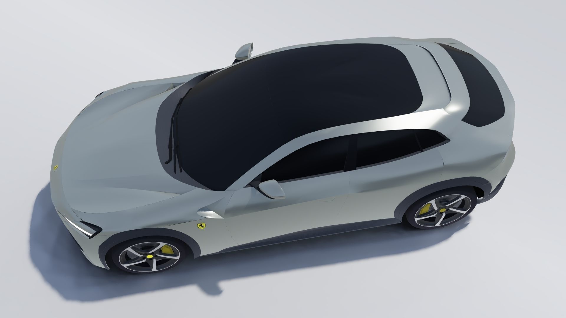 Ferrari Purosangue 2023 Low-poly 3D model_10