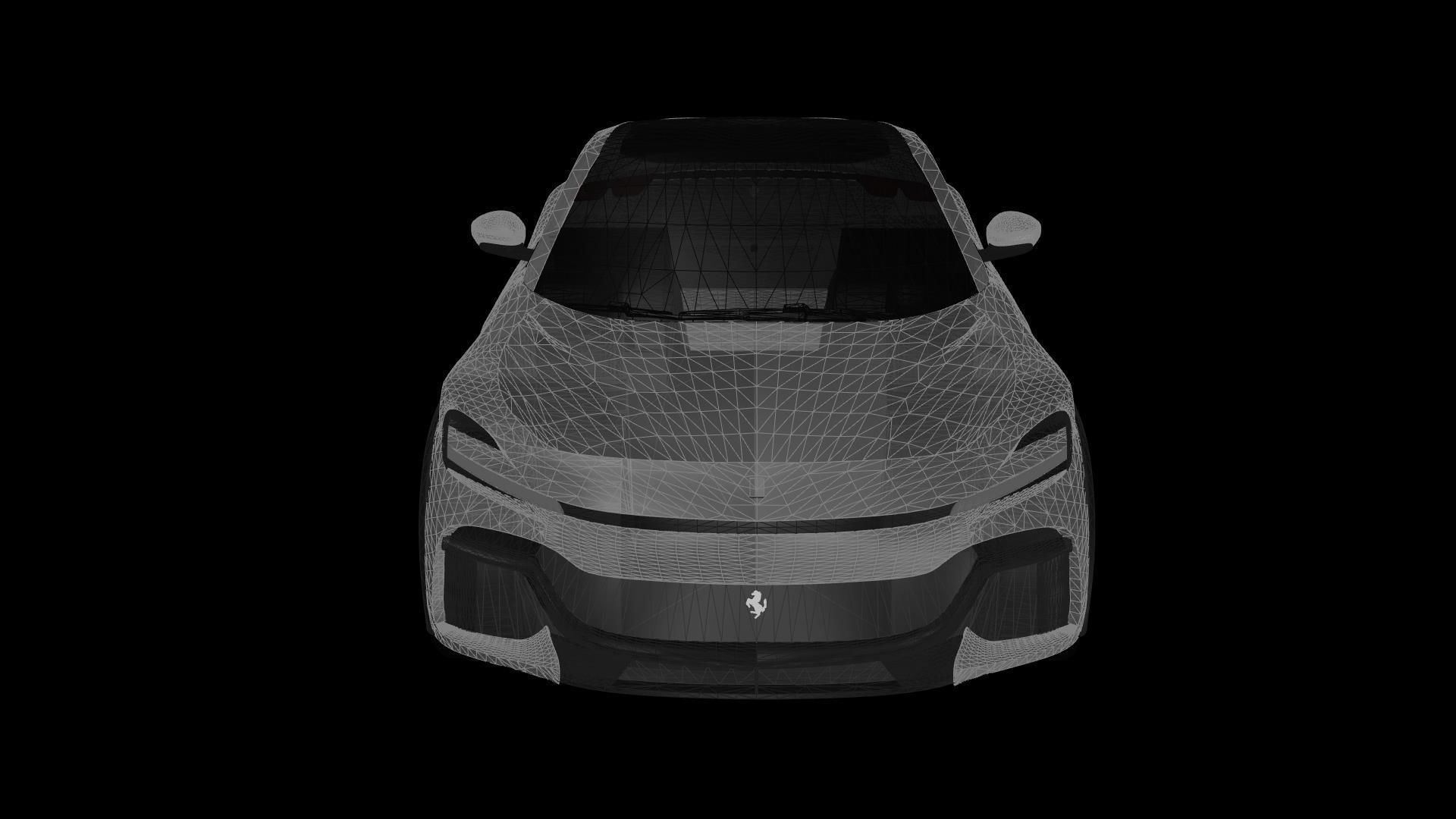Ferrari Purosangue 2023 Low-poly 3D model_30
