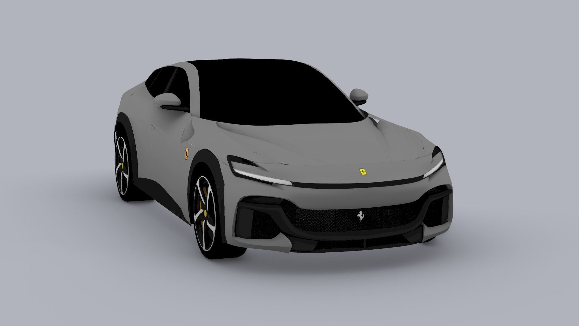 Ferrari Purosangue 2023 Low-poly 3D model_11