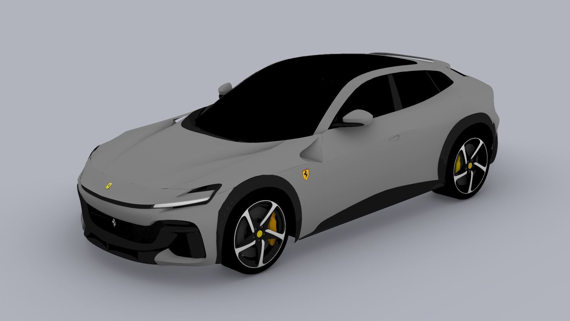 Ferrari Purosangue 2023 Low-poly 3D model_15
