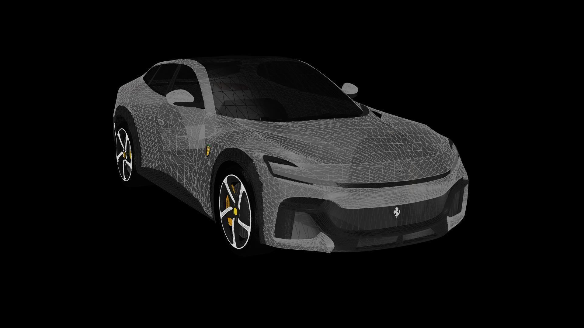 Ferrari Purosangue 2023 Low-poly 3D model_28