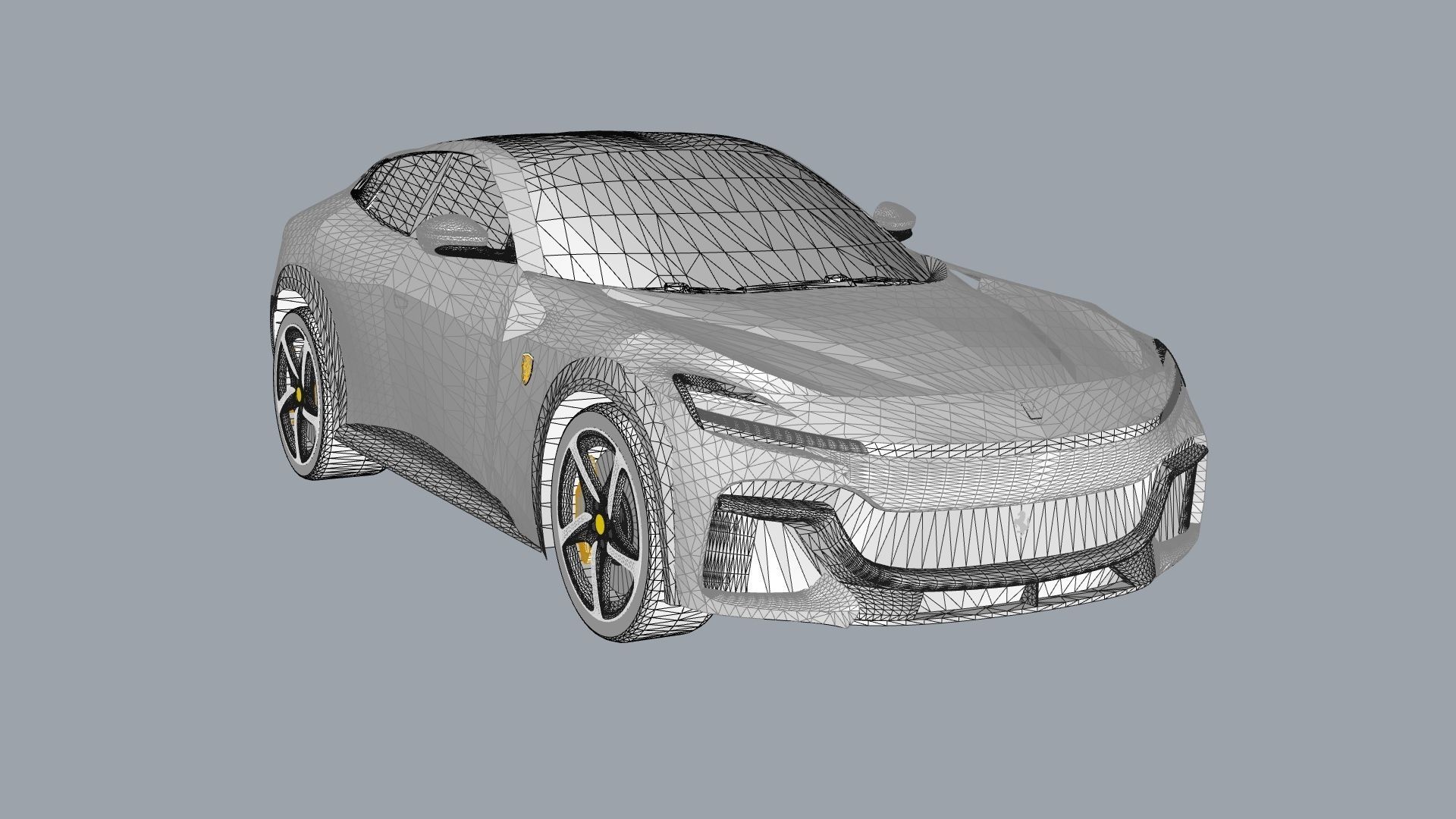 Ferrari Purosangue 2023 Low-poly 3D model_38