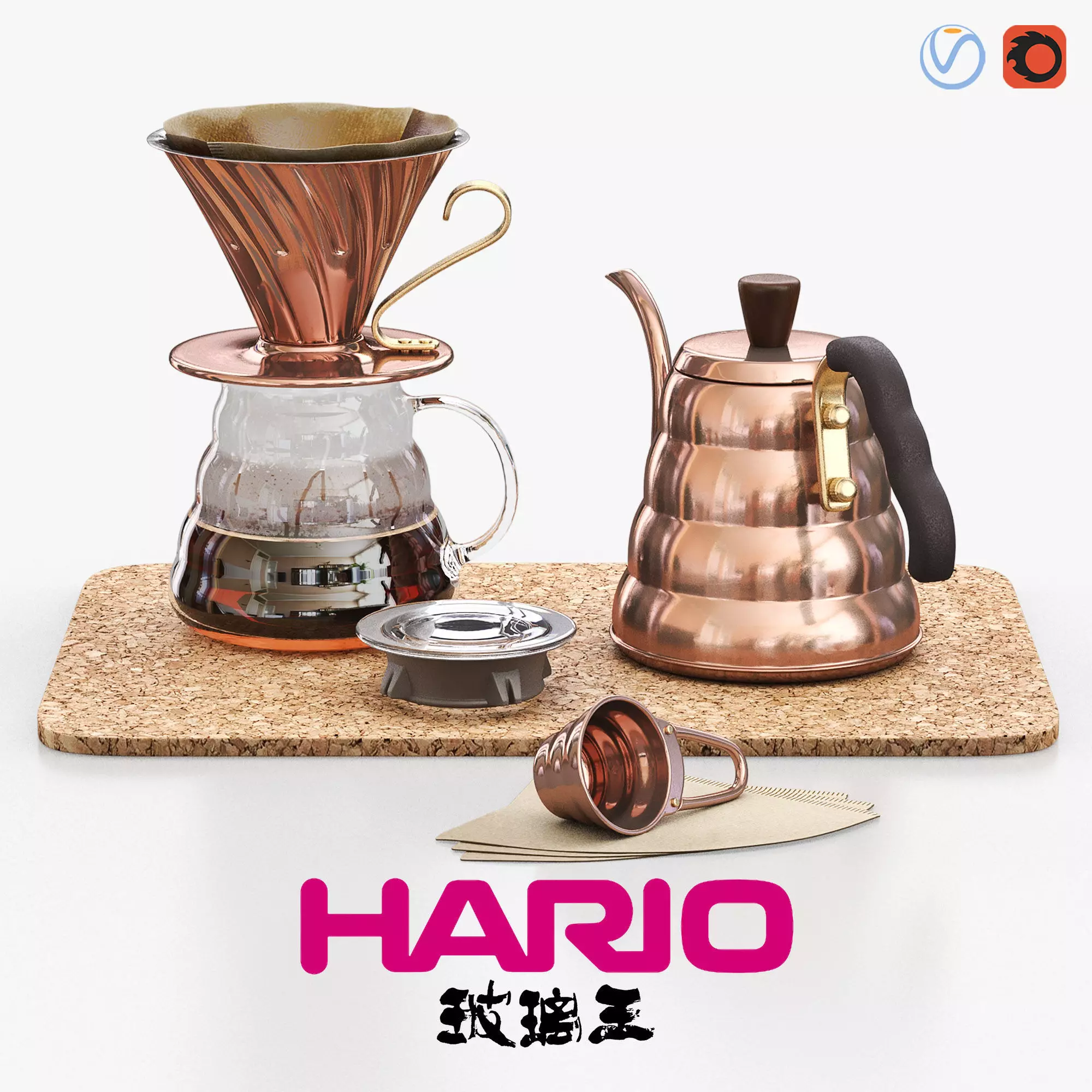 HARIO Coffee Dripper 3D model