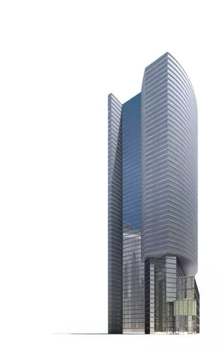 Modern Tall Skyscraper 3D model_0