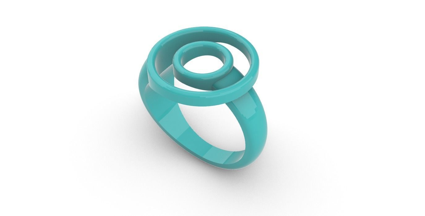 Ring circles 3D print model_10