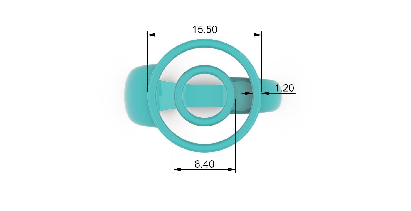 Ring circles 3D print model_7
