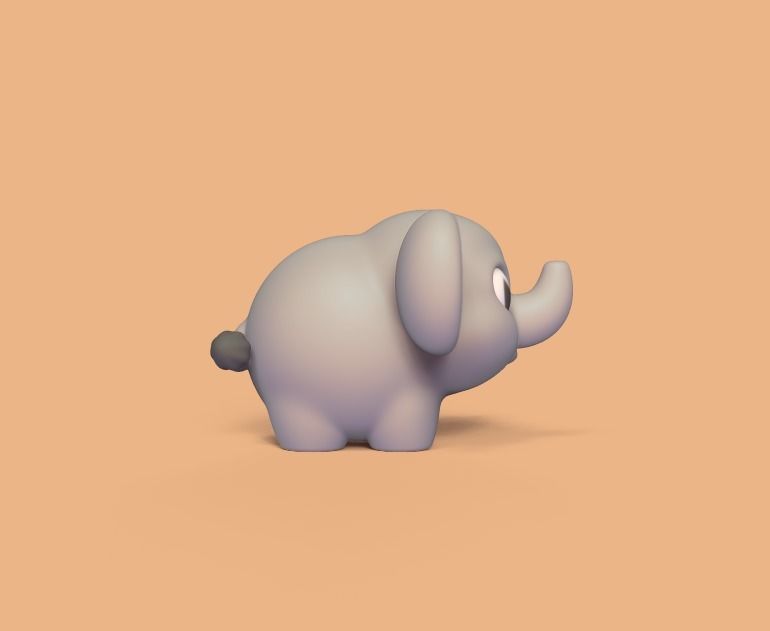 Baby Elephant 3D print model_2