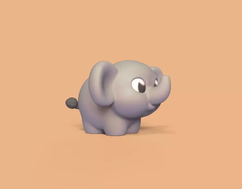 Baby Elephant 3D print model_0