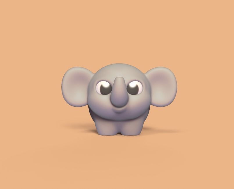Baby Elephant 3D print model_1