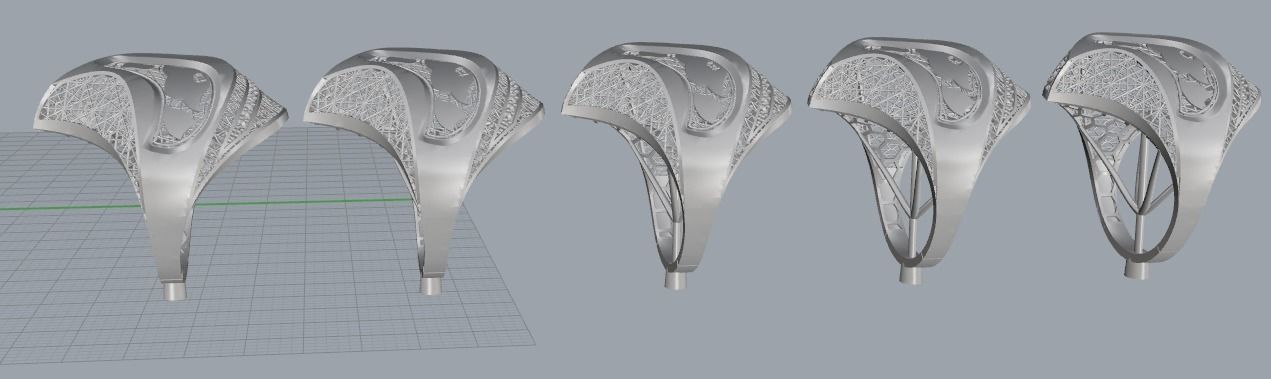 SINGLE ROW STONE RING COLLECTION -R21- 3D print model_11