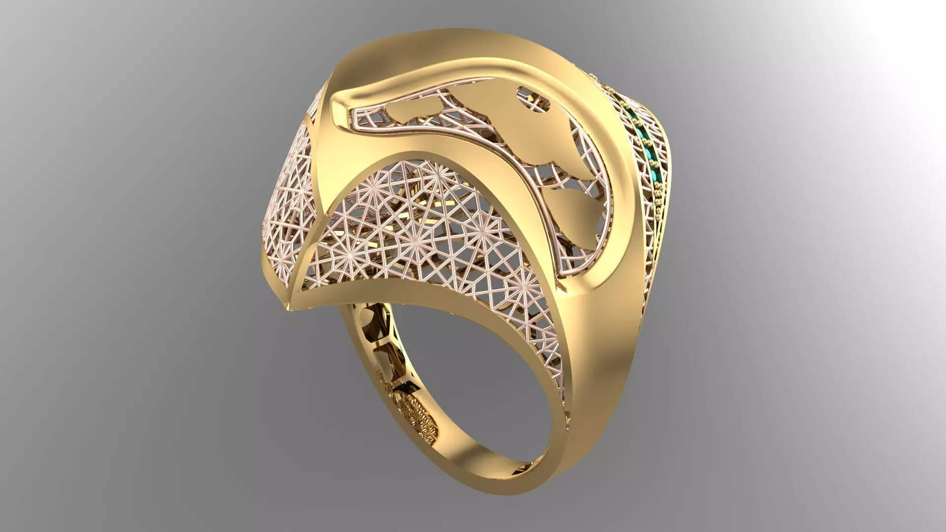 SINGLE ROW STONE RING COLLECTION -R21- 3D print model_0