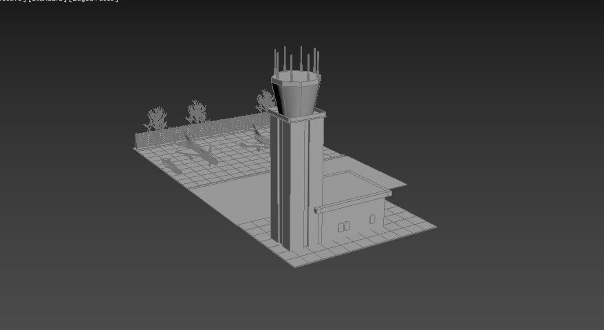 Soviet military bace Low-poly 3D model_1