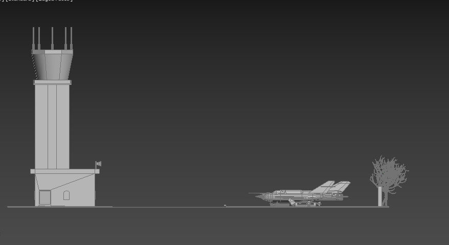 Soviet military bace Low-poly 3D model_20