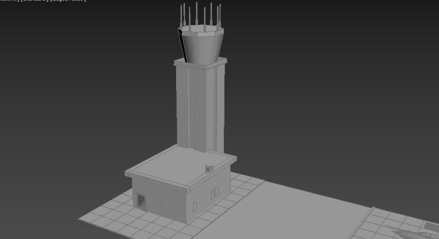 Soviet military bace Low-poly 3D model_7