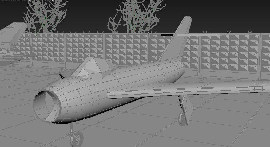 Soviet military bace Low-poly 3D model_5