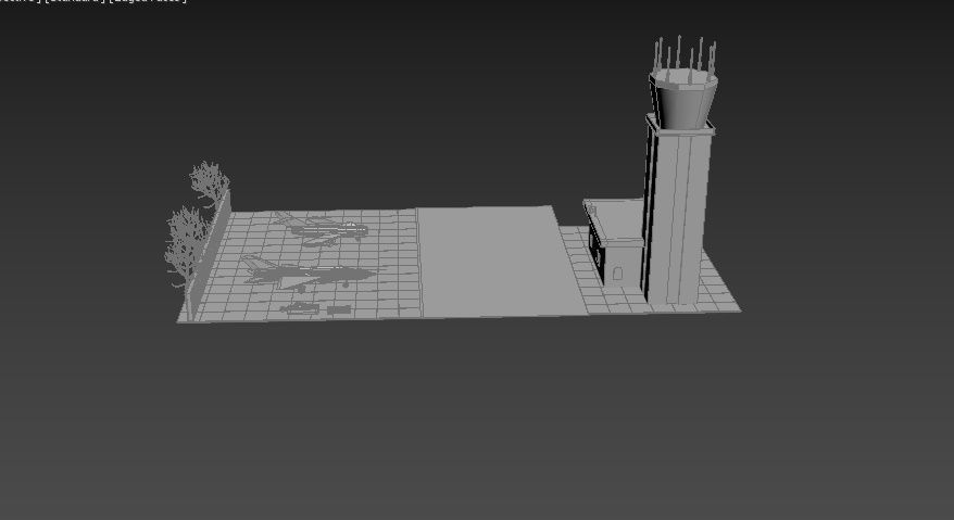 Soviet military bace Low-poly 3D model_2