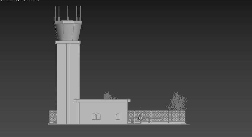 Soviet military bace Low-poly 3D model_18