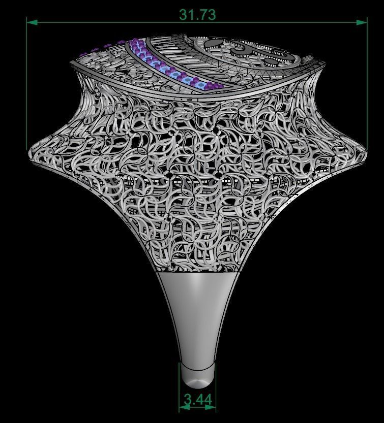 SINGLE ROW STONE RING COLLECTION -R23- 3D print model_9