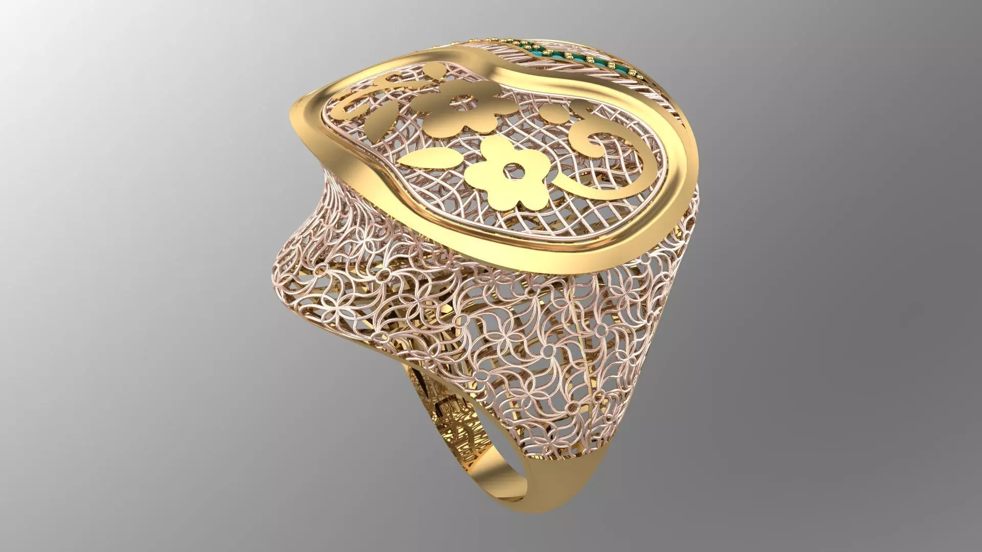SINGLE ROW STONE RING COLLECTION -R23- 3D print model_0