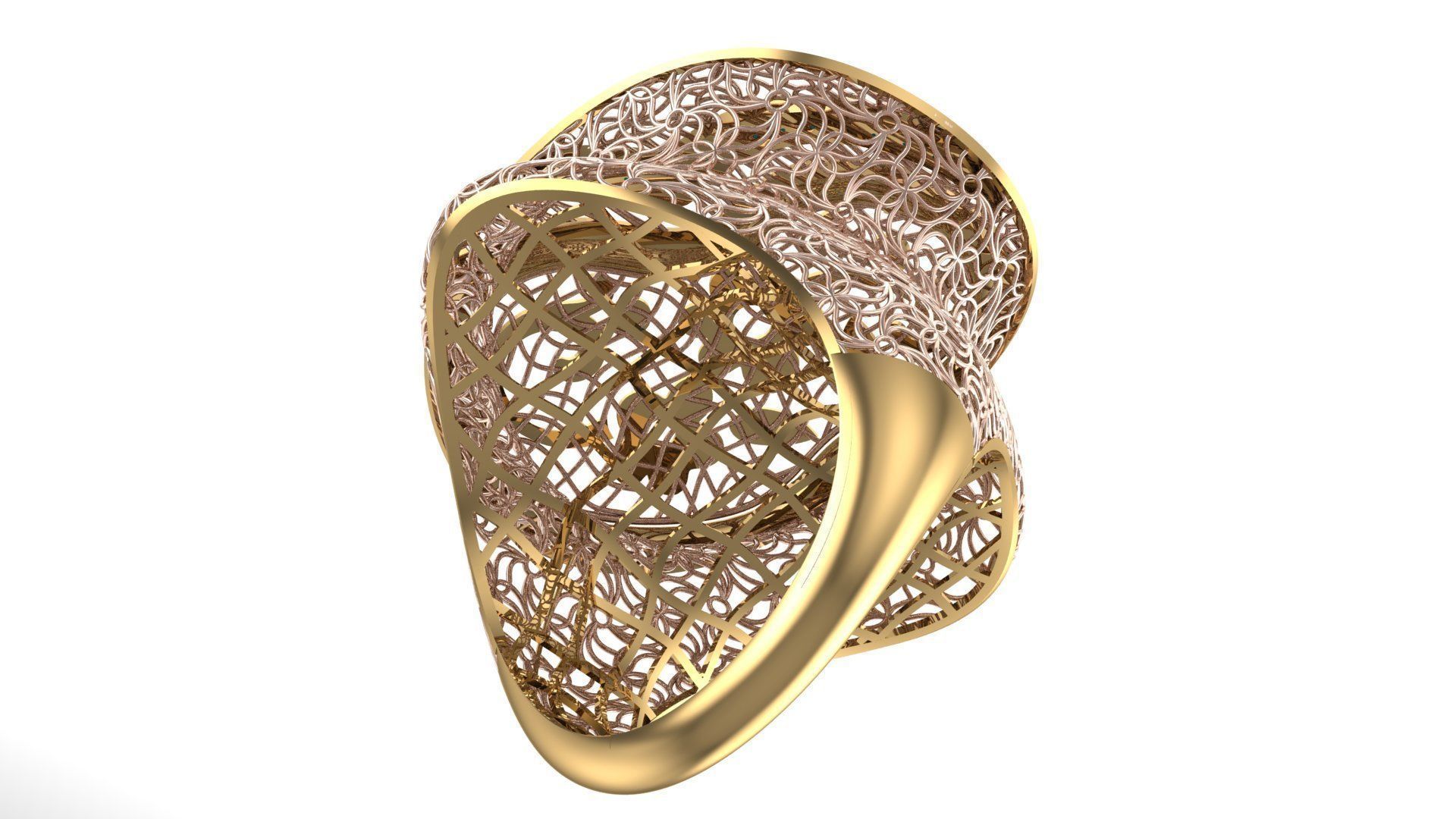 SINGLE ROW STONE RING COLLECTION -R23- 3D print model_17