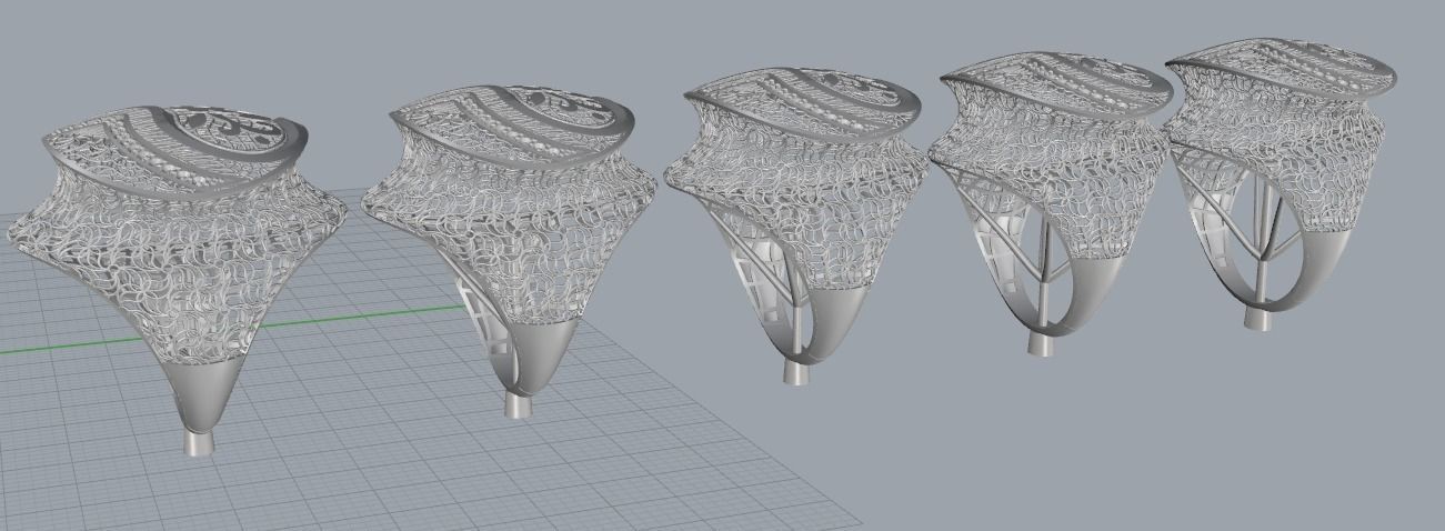 SINGLE ROW STONE RING COLLECTION -R23- 3D print model_1