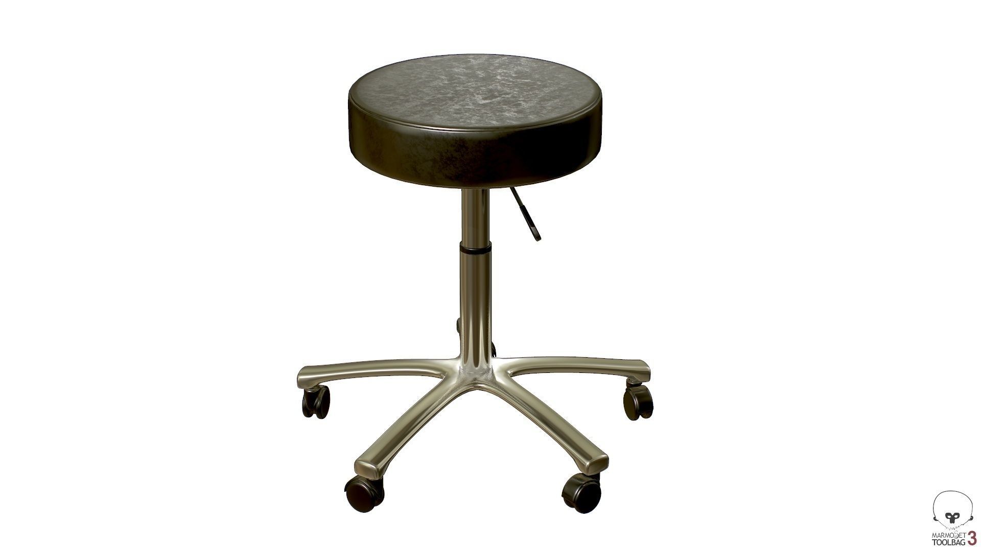 Operating Stool Low-poly 3D model_10