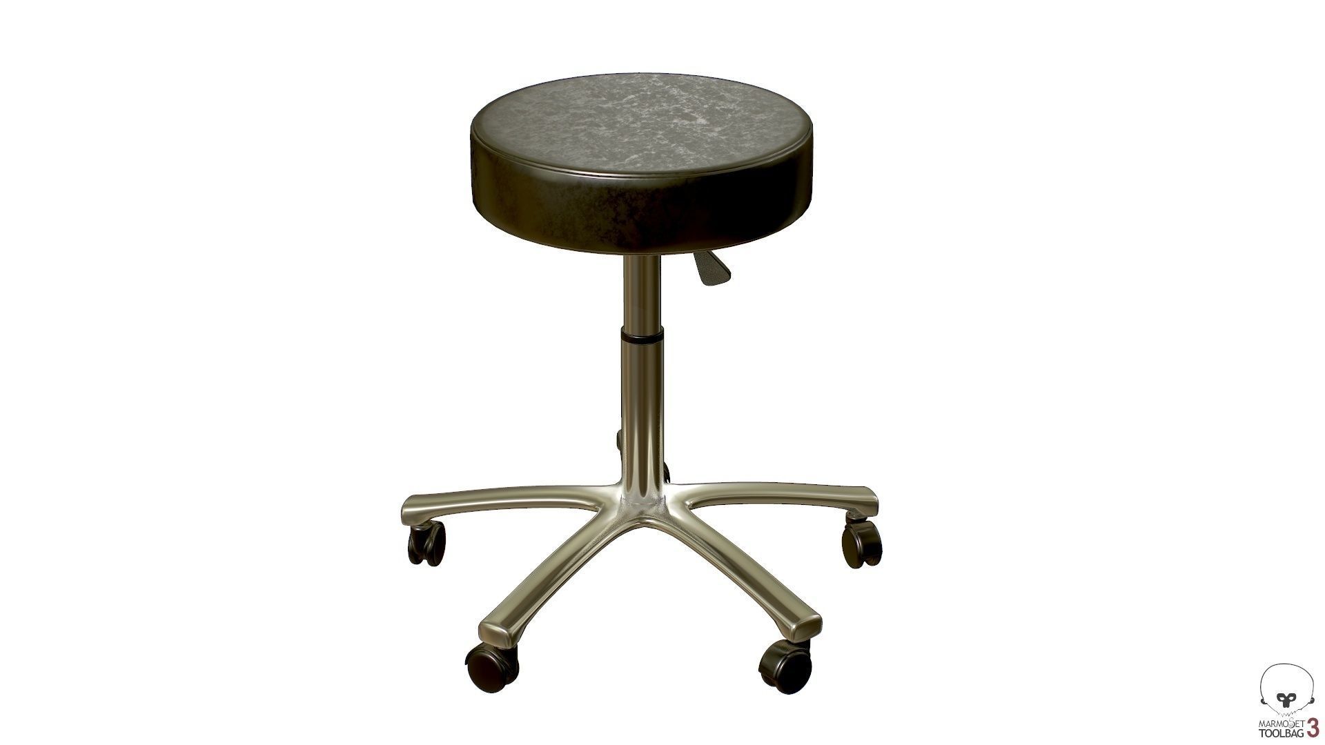 Operating Stool Low-poly 3D model_12