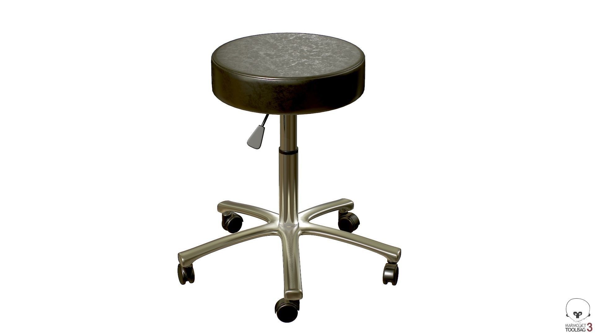 Operating Stool Low-poly 3D model_7