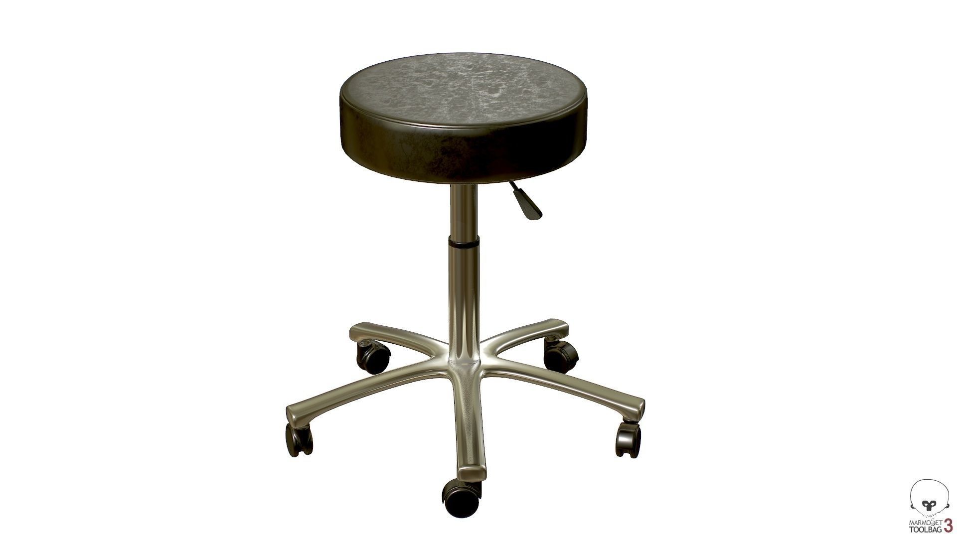 Operating Stool Low-poly 3D model_11